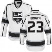Reebok Los Angeles Kings 23 Men's Dustin Brown Authentic White Away NHL Jersey