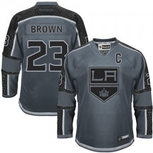 Reebok Los Angeles Kings 23 Men's Dustin Brown Premier Storm Cross Check Fashion NHL Jersey
