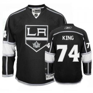 Reebok Los Angeles Kings 74 Men's Dwight King Premier Black Home NHL Jersey