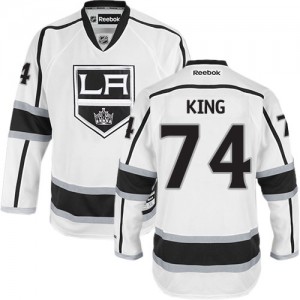 Reebok Los Angeles Kings 74 Men's Dwight King Premier White Away NHL Jersey