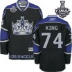 Reebok Los Angeles Kings 74 Men's Dwight King Authentic Black Third 2014 Stanley Cup NHL Jersey