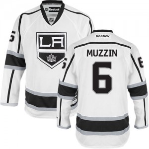 Reebok Los Angeles Kings 6 Men's Jake Muzzin Authentic White Away NHL Jersey