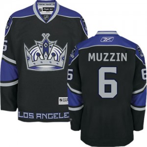 Reebok Los Angeles Kings 6 Men's Jake Muzzin Premier Black Third NHL Jersey