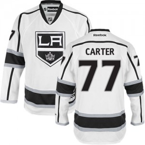 Reebok Los Angeles Kings 77 Men's Jeff Carter Authentic White Away NHL Jersey