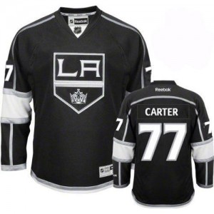 Reebok Los Angeles Kings 77 Men's Jeff Carter Authentic Black Home NHL Jersey