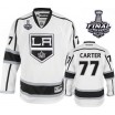Reebok Los Angeles Kings 77 Men's Jeff Carter Premier White Away 2014 Stanley Cup NHL Jersey