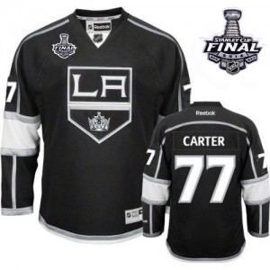 Reebok Los Angeles Kings 77 Men's Jeff Carter Premier Black Home 2014 Stanley Cup NHL Jersey