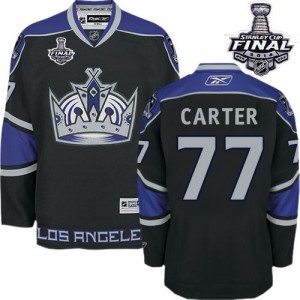 Reebok Los Angeles Kings 77 Youth Jeff Carter Authentic Black Third 2014 Stanley Cup NHL Jersey
