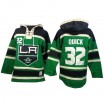 Old Time Hockey Los Angeles Kings 32 Men's Jonathan Quick Authentic Green St. Patrick's Day McNary Lace Hoodie NHL Jersey