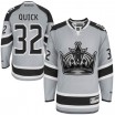Reebok Los Angeles Kings 32 Men's Jonathan Quick Authentic Grey 2014 Stadium Series NHL Jersey