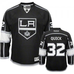 Reebok Los Angeles Kings 32 Youth Jonathan Quick Authentic Black Home NHL Jersey