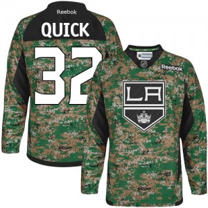 Reebok Los Angeles Kings 32 Youth Jonathan Quick Authentic Camo Veterans Day Practice NHL Jersey