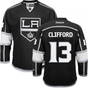 Reebok Los Angeles Kings 13 Men's Kyle Clifford Authentic Black Home NHL Jersey