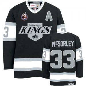 CCM Los Angeles Kings 33 Men's Marty Mcsorley Premier Black Throwback NHL Jersey