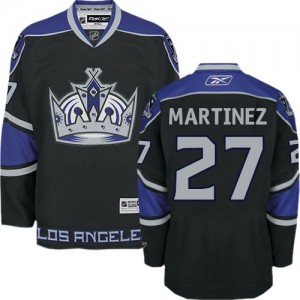 Reebok Los Angeles Kings 27 Men's Alec Martinez Authentic Black Third NHL Jersey