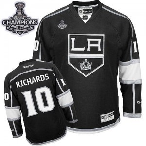 Reebok Los Angeles Kings 10 Men's Mike Richards Premier Black Home 2014 Stanley Cup NHL Jersey