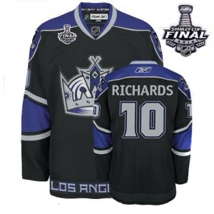 Reebok Los Angeles Kings 10 Youth Mike Richards Authentic Black Third 2014 Stanley Cup NHL Jersey