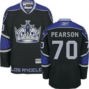 Reebok Los Angeles Kings 70 Men's Tanner Pearson Authentic Black Third NHL Jersey