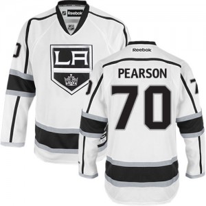 Reebok Los Angeles Kings 70 Men's Tanner Pearson Premier White Away NHL Jersey