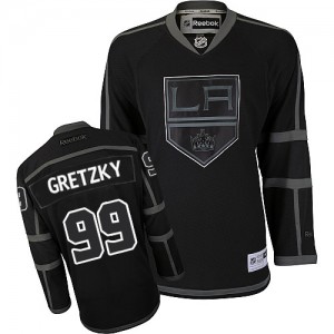 Reebok Los Angeles Kings 99 Men's Wayne Gretzky Authentic Black Ice NHL Jersey