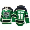 Old Time Hockey Los Angeles Kings 11 Men's Anze Kopitar Premier Green St. Patrick's Day McNary Lace Hoodie NHL Jersey