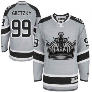 Reebok Los Angeles Kings 99 Men's Wayne Gretzky Premier Grey 2014 Stadium Series NHL Jersey