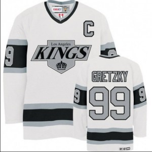 CCM Los Angeles Kings 99 Men's Wayne Gretzky Premier White Throwback NHL Jersey