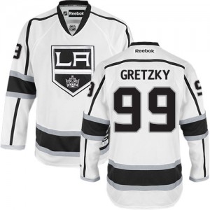 Reebok Los Angeles Kings 99 Men's Wayne Gretzky Premier White Away NHL Jersey