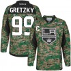 Reebok Los Angeles Kings 99 Youth Wayne Gretzky Authentic Camo Veterans Day Practice NHL Jersey