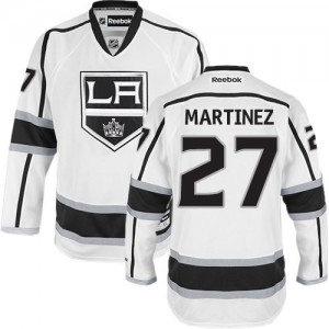 Reebok Los Angeles Kings 27 Men's Alec Martinez Authentic White Away NHL Jersey