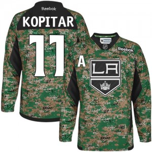Reebok Los Angeles Kings 11 Youth Anze Kopitar Authentic Camo Veterans Day Practice NHL Jersey