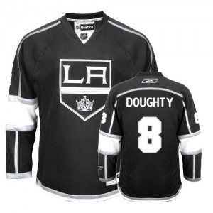Reebok Los Angeles Kings 8 Men's Drew Doughty Authentic Black Home NHL Jersey