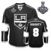 Reebok Los Angeles Kings 8 Men's Drew Doughty Authentic Black Home 2014 Stanley Cup NHL Jersey