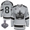 Reebok Los Angeles Kings 8 Men's Drew Doughty Authentic Grey 2014 Stadium Series 2014 Stanley Cup NHL Jersey