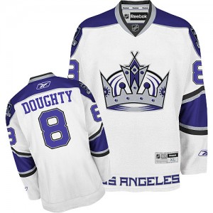Reebok Los Angeles Kings 8 Men's Drew Doughty Authentic White NHL Jersey