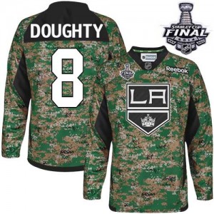 Reebok Los Angeles Kings 8 Youth Drew Doughty Authentic Camo Veterans Day Practice 2014 Stanley Cup NHL Jersey
