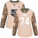 Adidas Los Angeles Kings Women's Dwight King Authentic Camo Veterans Day Practice NHL Jersey