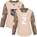 Adidas Los Angeles Kings Women's Paul LaDue Authentic Camo Veterans Day Practice NHL Jersey