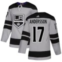 Adidas Los Angeles Kings Men's Lias Andersson Authentic Gray Alternate NHL Jersey