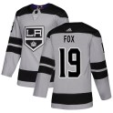 Adidas Los Angeles Kings Men's Jim Fox Authentic Gray Alternate NHL Jersey
