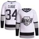 Adidas Los Angeles Kings Youth Kale Clague Authentic White 2021/22 Alternate Primegreen Pro Player NHL Jersey