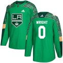 Adidas Los Angeles Kings Men's Jared Wright Authentic Green St. Patrick's Day Practice NHL Jersey