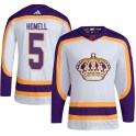 Adidas Los Angeles Kings Men's Harry Howell Authentic White Reverse Retro 2.0 NHL Jersey