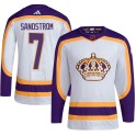 Adidas Los Angeles Kings Youth Tomas Sandstrom Authentic White Reverse Retro 2.0 NHL Jersey
