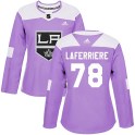Adidas Los Angeles Kings Women's Alex Laferriere Authentic Purple Fights Cancer Practice NHL Jersey