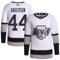 Adidas Los Angeles Kings Men's Mikey Anderson Authentic White 2021/22 Alternate Primegreen Pro Player NHL Jersey