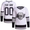 Adidas Los Angeles Kings Men's Custom Authentic White Custom 2021/22 Alternate Primegreen Pro Player NHL Jersey