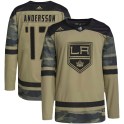 Adidas Los Angeles Kings Men's Lias Andersson Authentic Camo Military Appreciation Practice NHL Jersey