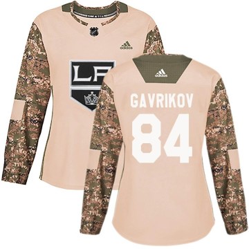 Adidas Los Angeles Kings Women's Vladislav Gavrikov Authentic Camo Veterans Day Practice NHL Jersey