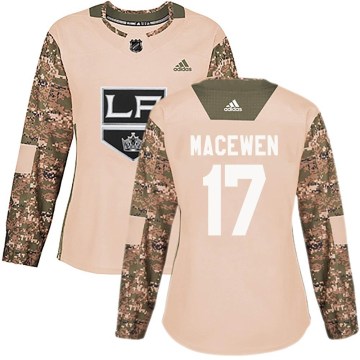 Adidas Los Angeles Kings Women's Zack MacEwen Authentic Camo Veterans Day Practice NHL Jersey